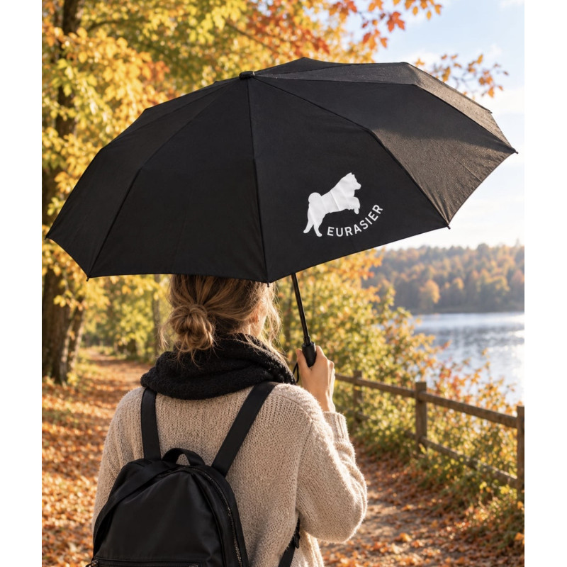 Taschenregenschirm "Eurasier" schwarz