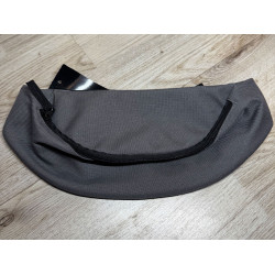 Silbergraue Gürteltasche mit zwei Fächern