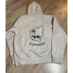 Hoodie silbergrau 'heulender Eurasier'